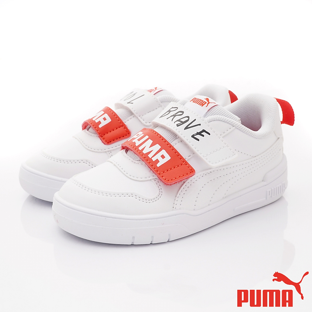 PUMA頂級童鞋&gt;前衛流行塗鴉板鞋389764-01白(中小童段)(17-21cm)新品