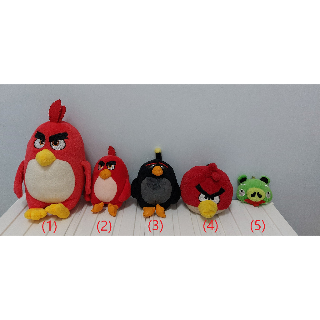 憤怒鳥 Angry Birds／Red紅鳥、黑鳥、綠豬／布偶／娃娃