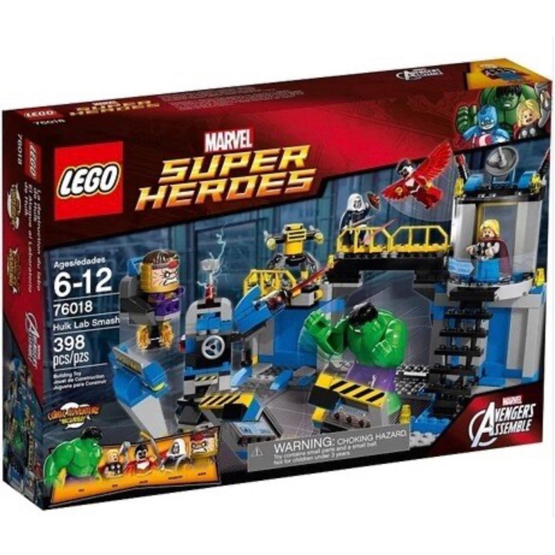 &lt;樂高人偶小舖&gt;正版樂高LEGO 76018 全新超級英雄  綠巨人浩克搗毀實驗室 盒組