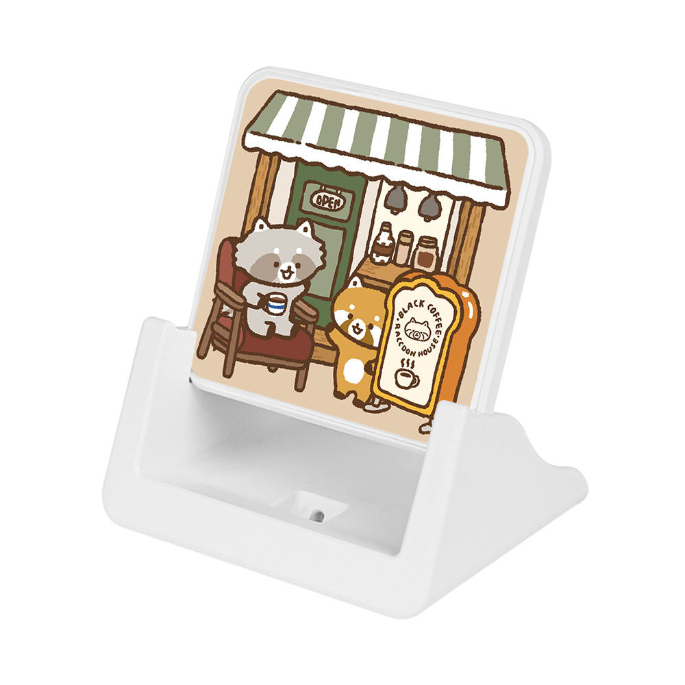 【TOYSELECT】浣熊菓子屋咖啡店15W可拆式快充無線充電器