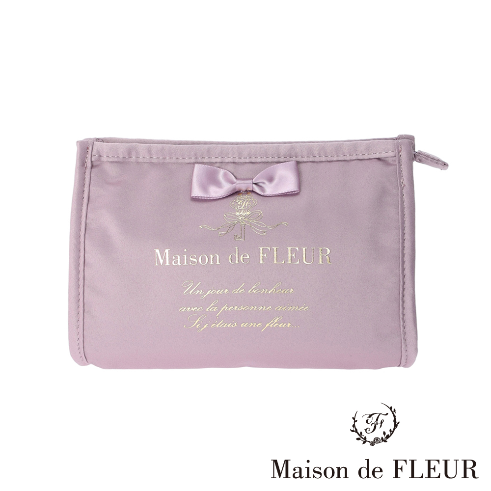 Maison de FLEUR 優雅蝴蝶系列滾邊方形手拿包(8A33FJJ0300)