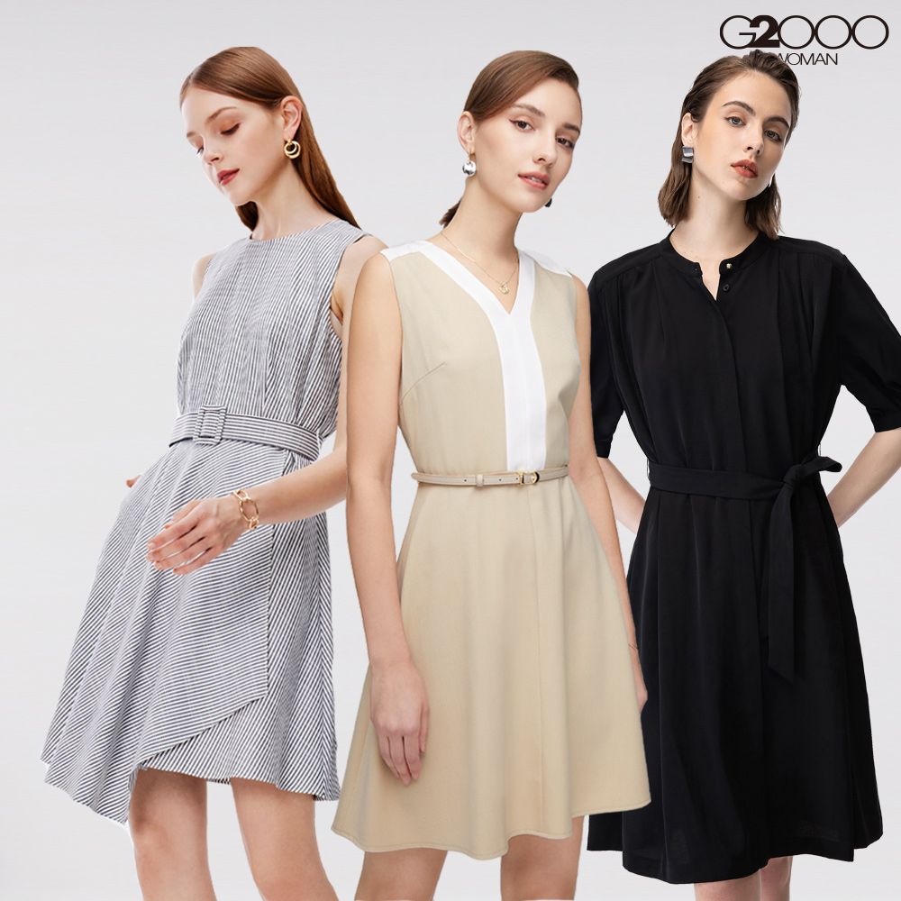 【G2000】設計百搭款休閒洋裝(4款可選)| 品牌旗艦館 氣質裙裝