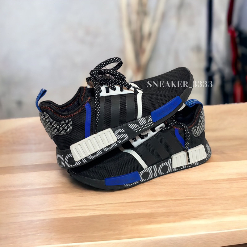 【現貨｜𝟐𝟒𝐡𝐫𝐬內寄出🔥】 ADIDAS NMD R1 滿版 黑籃boost 休閒鞋 男（FV5215）