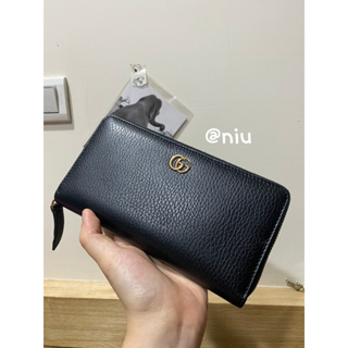 【Gucci二手-台北信義101專櫃購入】Gucci 經典長夾Petite Marmont 男女通用 GG 雙G