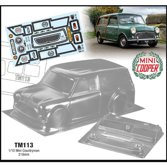 (阿哲RC工坊 ) TM113 1/10 M車透明車殼組 軸距 210mm