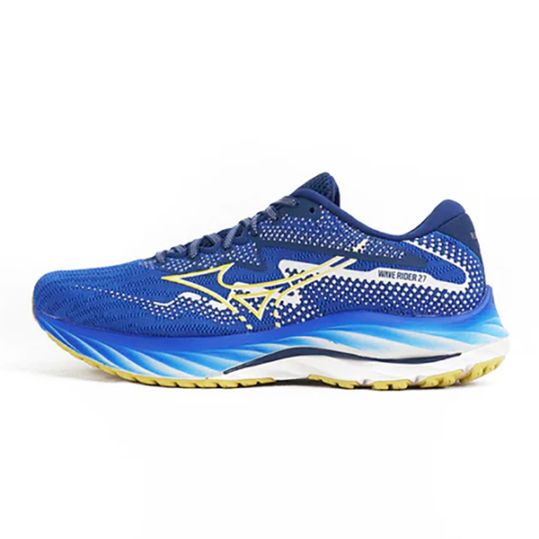 MIZUNO  WAVE RIDER 27 男 慢跑鞋 藍x白黃 J1GC236201 【S.E運動】
