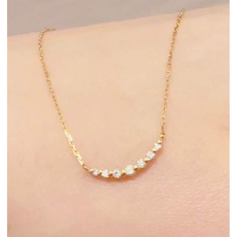 日本VA Vendome Aoyama微笑鑽石項鍊(0.09ct)正品現貨即出 超顯白 真鑽純18K 賠錢賣 福利品
