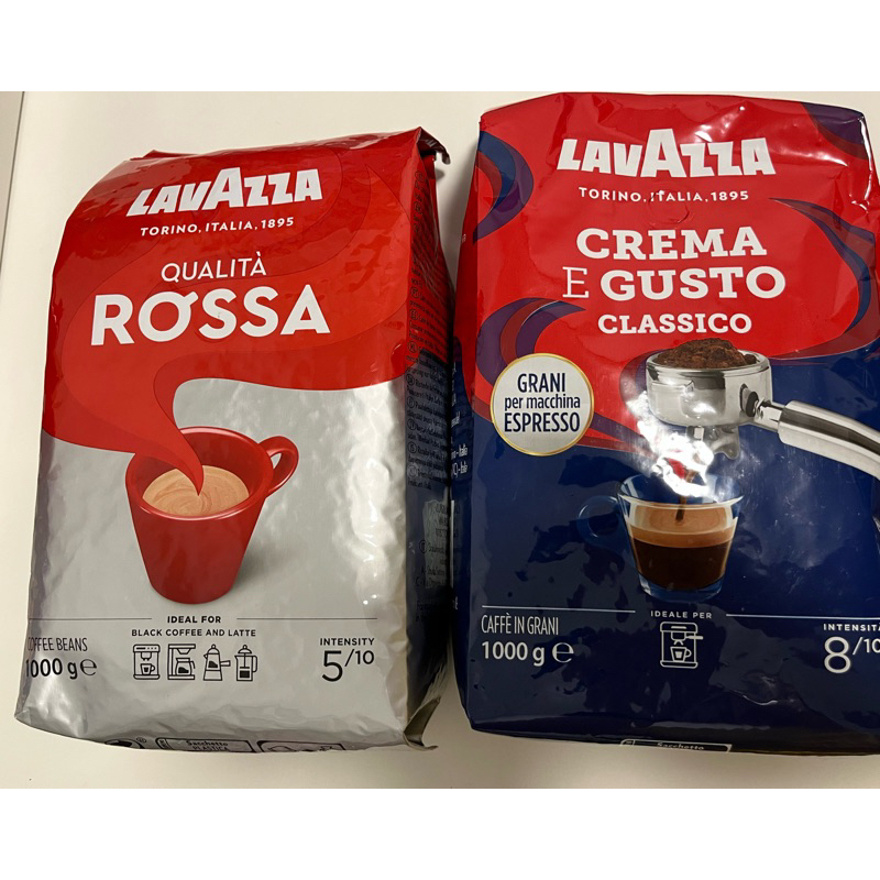 LAVAZZA紅牌咖啡豆1kg&amp;經典奶香咖啡豆1kg