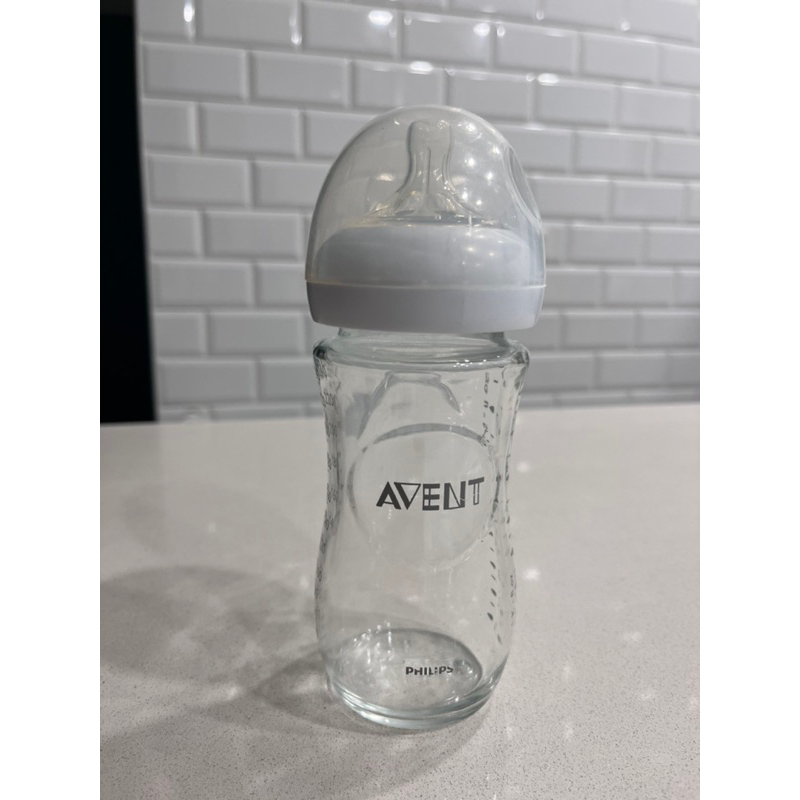 AVENT防脹氣玻璃奶瓶(含奶嘴頭）
