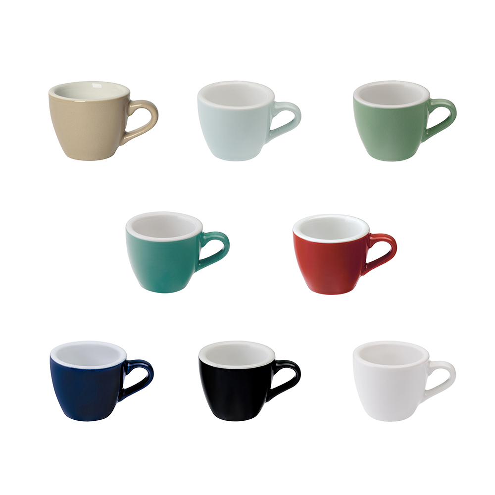 【LOVERAMICS 愛陶樂】蛋形系列 - 80ml濃縮咖啡杯(多色可選) 單杯 單盤 陶瓷杯 咖啡杯 拉花杯