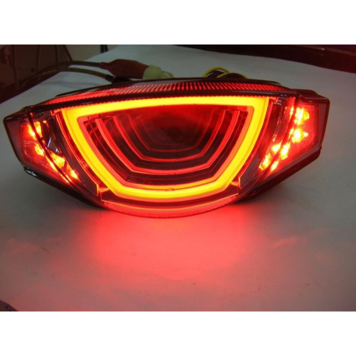 PWL motor Ducati scrambler 隧道式LED 燻黑殼后燈 有方向燈功能