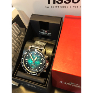 Tissot seastar 1000 綠面 三眼石英錶 米蘭鋼錶帶✅