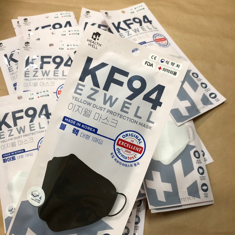 🇰🇷100%韓國製KF94透氣口罩四層 獨立包裝 EZWELL 4D 防霾 pm2.5 n95 現貨