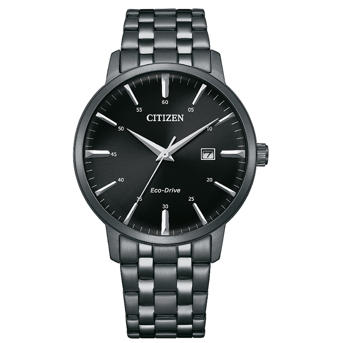 【CITIZEN 星辰】BM7465-84E 光動能 數字 日期顯示 鋼錶帶男錶 黑 40mm 台南 時代鐘錶