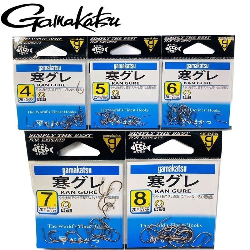 gamakatsu 寒グレ (茶) 魚鉤 釣鉤  黑白毛鉤 鉤子 寒哭累 黑毛 白毛 磯釣