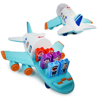 (CNS商驗合格)故事客機 飛機 故事機 大顆粒積木 DIY 角色扮演 情境模擬 頑玩具