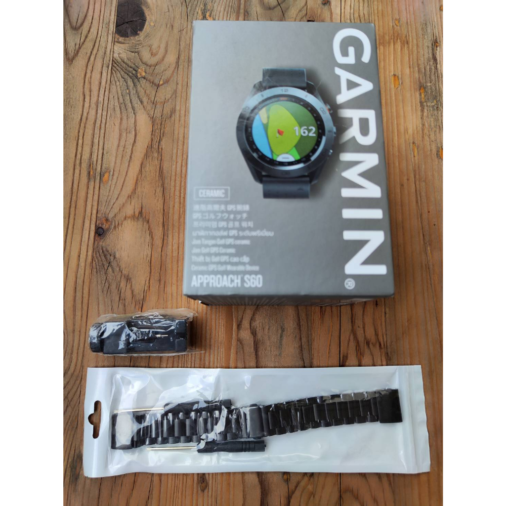 Garmin Approach S60 Premium 高爾夫 GPS 腕錶 （陶瓷尊爵版）+ 全新錶帶