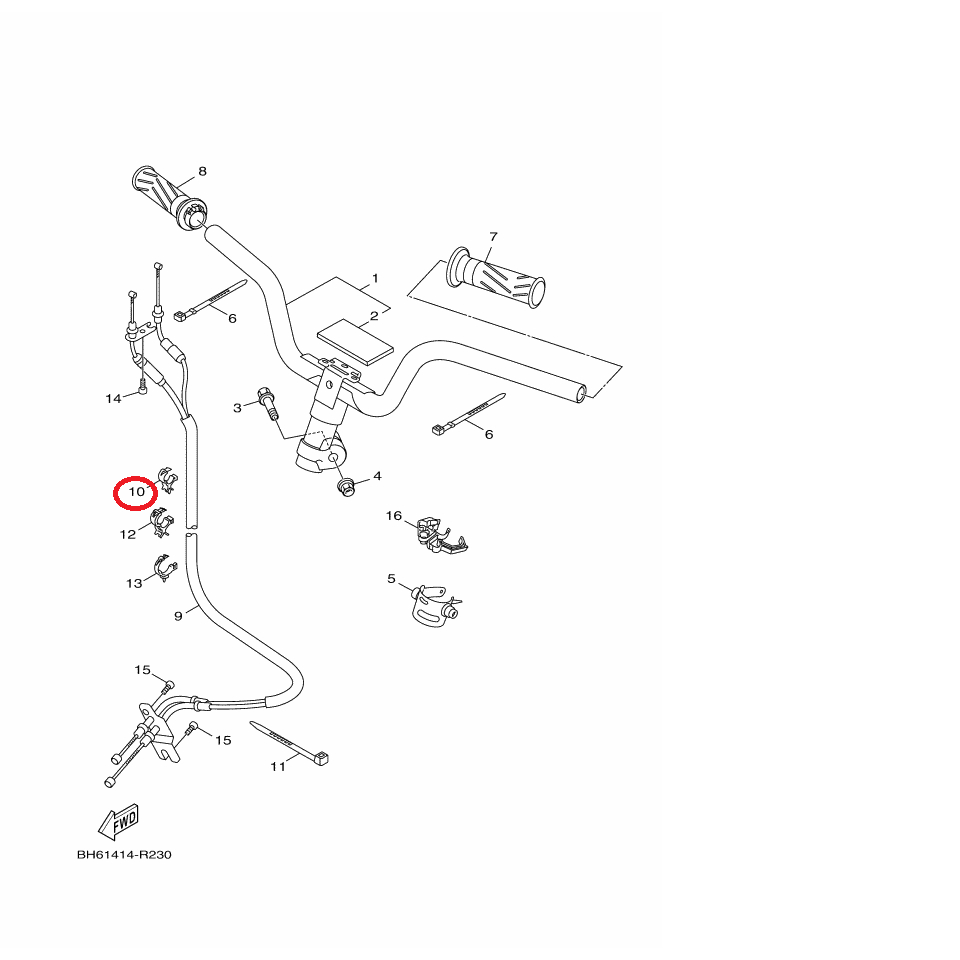 YAMAHA 原廠 SMAX FORCE ZERO VINO FI 夾 料號：90464-20801