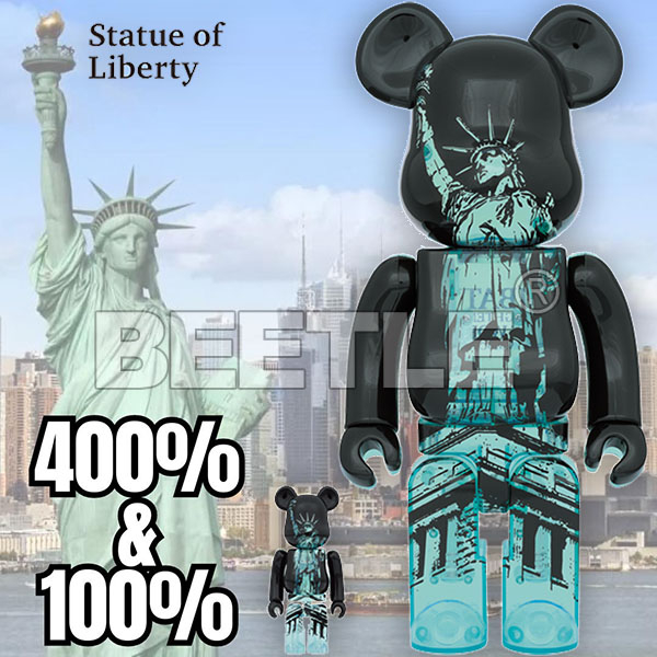 BEETLE BE@RBRICK 自由女神 STATUE OF LIBERTY 美國 庫柏力克熊 100% 400%