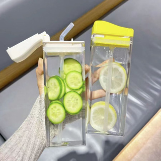 🔥限時促銷🔥 5 色最齊全 日本COMIKA水盒新品夏季透明吸管杯 隨行吸管杯 透明杯子 塑膠透明水杯 隨行杯 吸管杯