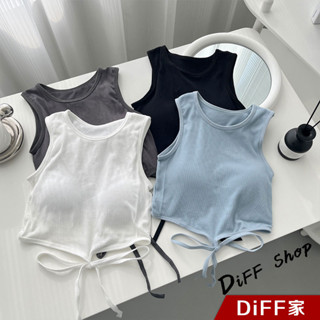 【DIFF】韓版顯瘦美背綁帶背心 上衣 小可愛 女裝 衣服 短版上衣 短板上衣 運動背心 運動上衣【V262】