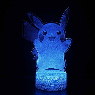 [現貨]寶可夢3D視覺立體燈 內雕刻版 皮卡丘Pokemon神奇寶貝 七彩漸變氣氛 錯覺小夜燈生日交換禮物