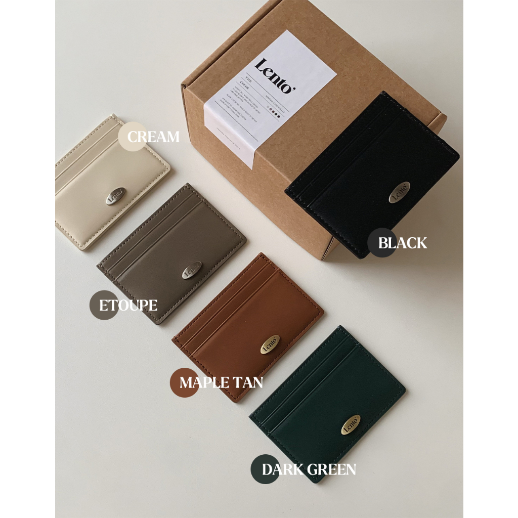 #LENTO. minimal card wallet 真皮卡包 5色 ( slowand 自製設計款 ) 卡夾 皮夾