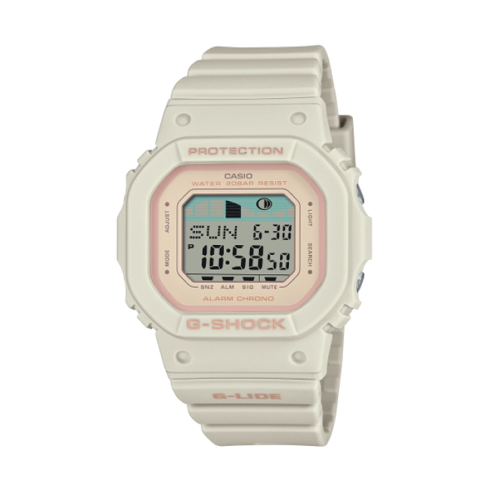 【CASIO G-SHOCK】G-LIDE系列懷舊退色感數位運動腕錶-奶油白/GLX-S5600-7/台灣總代理公司貨享