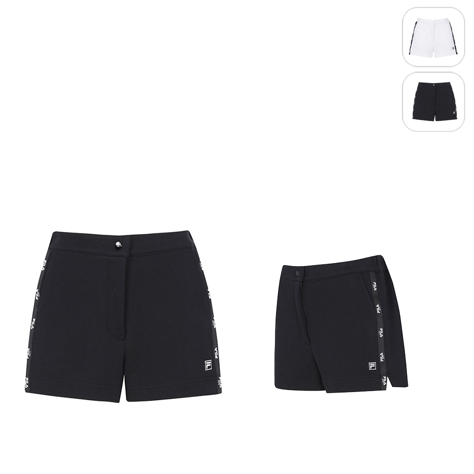 【FILA】女性 針織短褲-黑色 5SHW-5443-BK