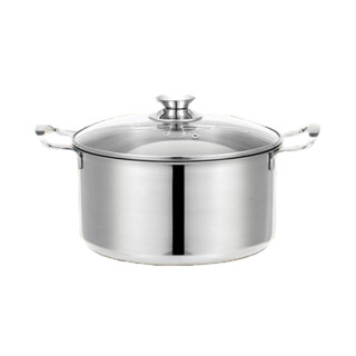 鵝頭牌 304不鏽鋼雙耳原味料理湯鍋5.5L(附蓋) CI-2628A 臺灣製