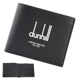 dunhill Legacy大LOGO標誌牛皮8卡短夾(黑色)257450