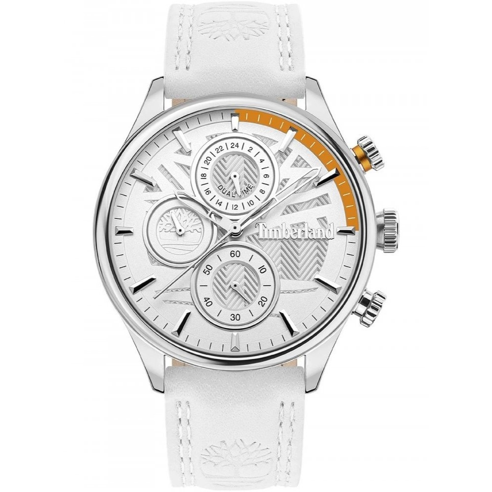 Timberland 天柏嵐 Sheafe 美式潮流白色皮帶腕錶40mm(TDWLF2104002)