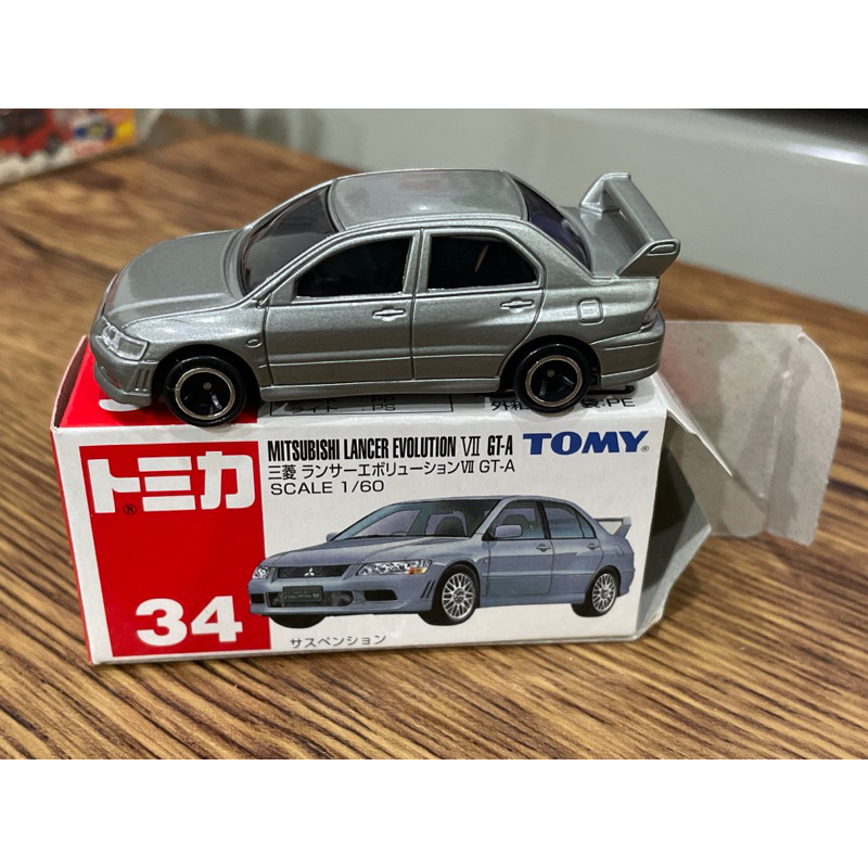 TOMICA 多美 NO. 34 三菱 LANCER EVOLUTION VII GT-A EVO  舊藍標