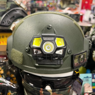 【黑貓士官長】【爆閃強光】【快速出貨】/陸軍戰術頭盔頭燈/感應式頭燈/防水/耐摔/充電頭燈/工作頭燈/登山/軍用頭燈