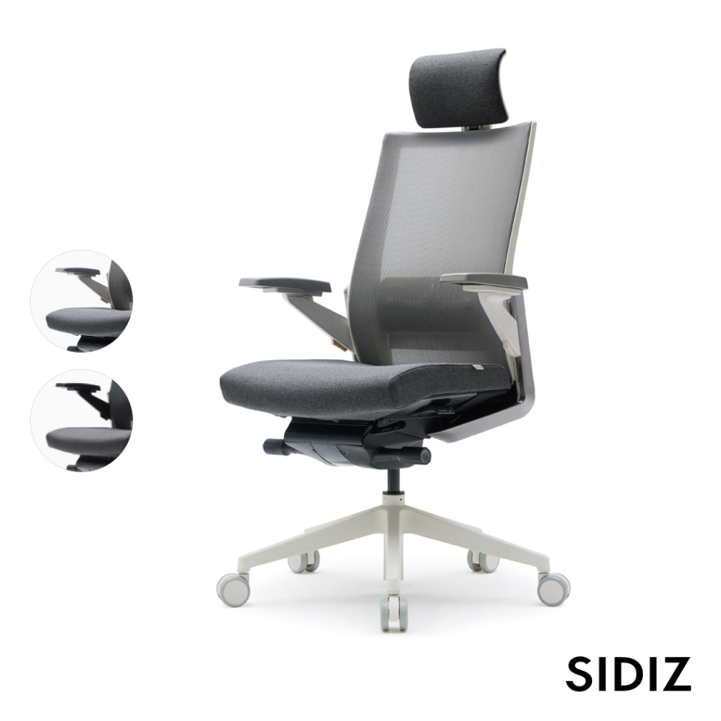 【SIDIZ】T80 網背頂級人體工學椅 (白框: 淺灰 ; 黑框: 深灰)｜官方旗艦店
