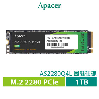 Apacer 宇瞻 AS2280Q4L M.2 PCIe 1TB Gen4x4 固態硬碟