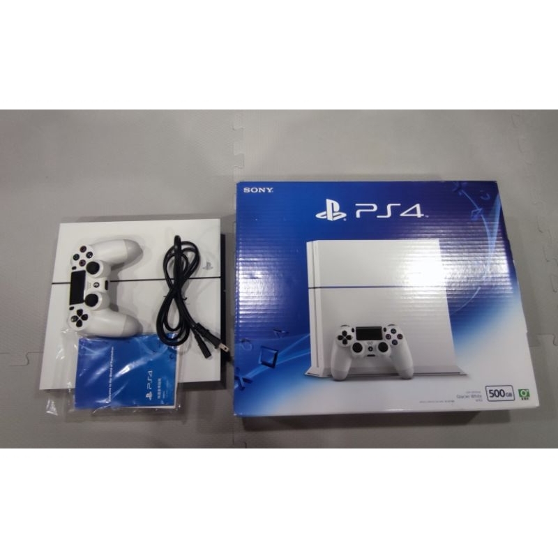 SONY PlayStation 4 冰河白 PS4 500G 台灣公司貨 自用中古 遊戲功能正常 主機手柄 1207A