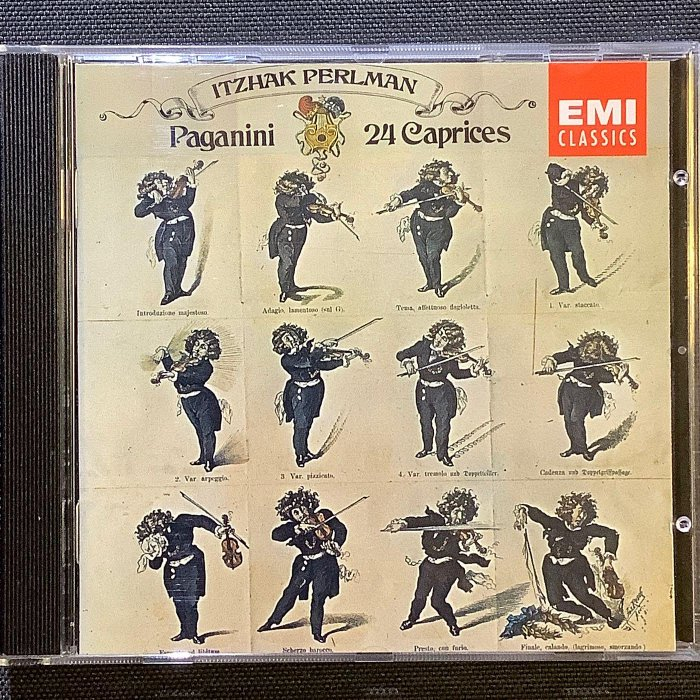 企鵝三星/日本唱片藝術首獎/Paganini帕格尼尼-24首隨想曲 Perlman帕爾曼/小提琴 荷蘭版