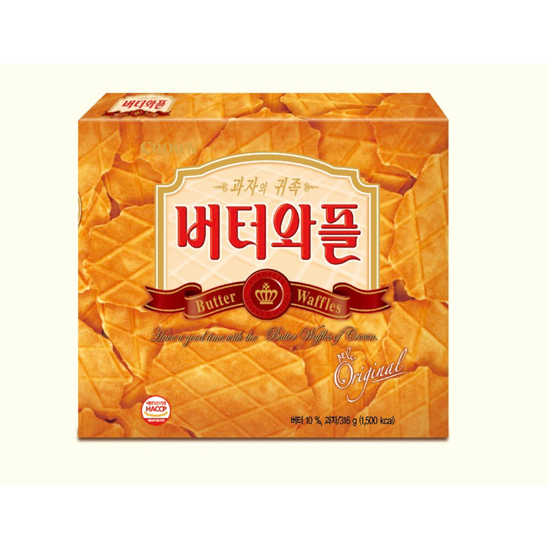 🇰🇷韓國🇰🇷CROWN 皇冠 鮮奶油鬆餅237g