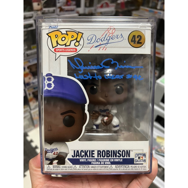 Funko MLB Jackie Robinson#42公仔，洋基隊救援王Mariano Rivera親筆簽名PSA認證