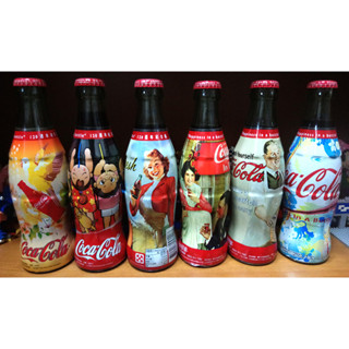 可口可樂 Coca Cola 120週年紀念瓶 曲線瓶 玻璃瓶 全套6瓶