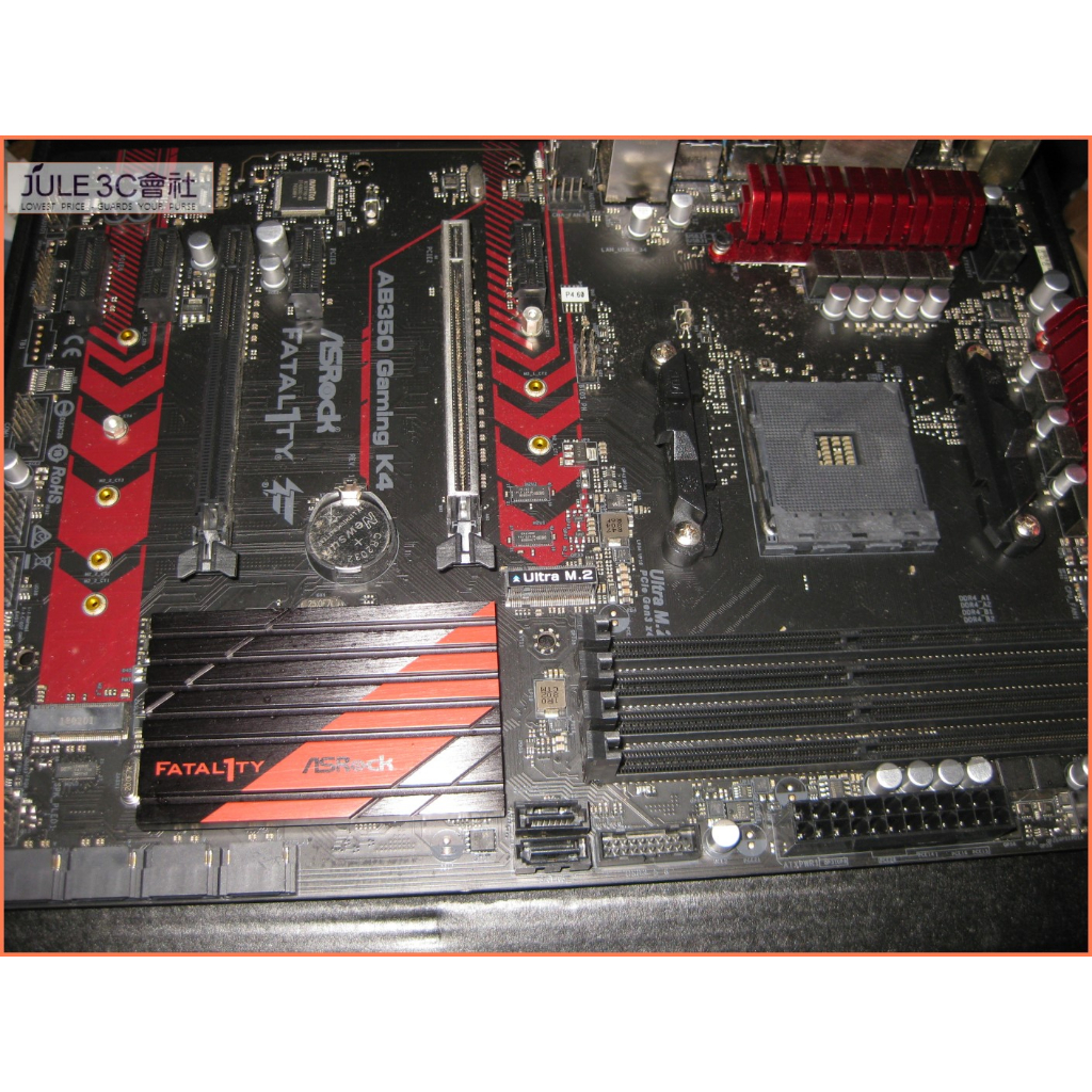 JULE 3C會社-華擎 Fatal1ty AB350 Gaming K4 B350/電競/良品/ATX/AM4 主機板