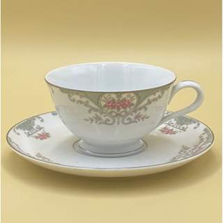 日本Narumi鳴海復古白瓷碎花花茶/咖啡杯組180ml