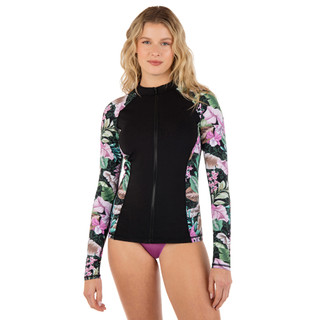 HURLEY｜女 ISLAND STYLE ZIP FRONT RASHGUARD 拉鍊防磨衣