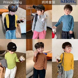 將將童裝│現貨黑140碼│多色半高領保暖打底衫 兒童內搭衣 長袖T 基本必敗入手款 中性│長袖上衣│