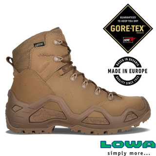 【德國 LOWA】男 歐洲製造 中高筒超輕量全防水多功能登山軍用鞋 Z-6S GTX C 土狼深棕 LW310688