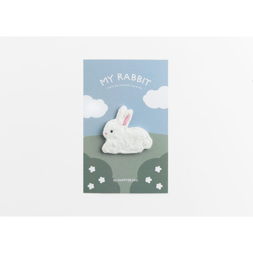 【The Cozy樂可】 韓國材料 『貼布繡－小白兔』 貼布繡 補丁 刺繡布貼 燙布貼