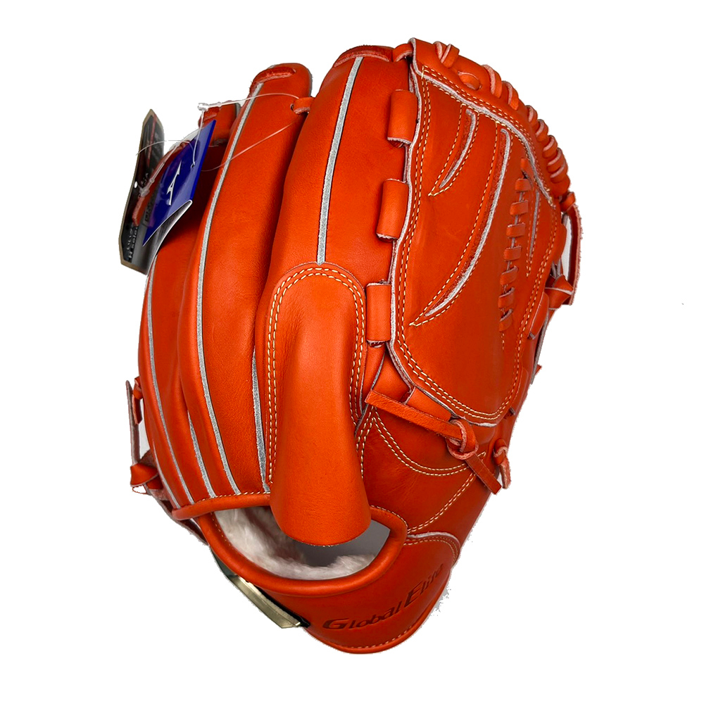 【超取免運】MIZUNO GE 矽膠標11.75吋 棒球手套 投手 全封檔 橘紅色1AJGR29601