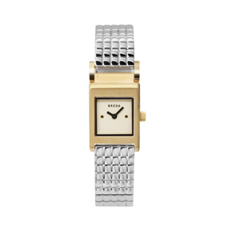 BREDA 美國設計師品牌女錶 | REVEL系列 復古簡約時尚方形手錶 - 銀1746D