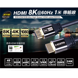 【 大林電子 】 Galileo 伽利略 HDMI 8K@60Hz 1米 2米 3米 傳輸線